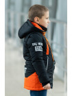 Куртка 7924-1 БОНО демисезонная д/мал (графит/оранжевый)
