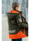 Куртка 7924-2 БОНО демисезонная д/мал (графит/оранжевый)