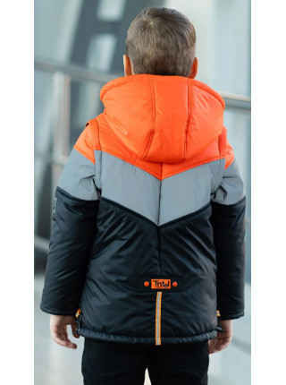 Куртка СВЕН демисезонная д/мал (черный/оранжевый)