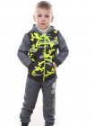 Детский спортивный костюм УСТИН д/мальч. (серый+желтый)