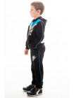 Детский спорт.костюм АВЕНИР д/мальч. (черный+голубой)