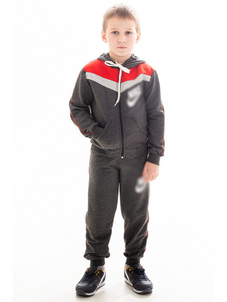 Детский спорт.костюм АВЕНИР д/мальч. (серый+красный)