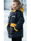 Зимняя куртка ФОСС д/мальч. (черный+желтый)