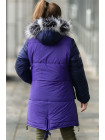 Зимняя куртка для для  девочки Делия (фиолетовый+синий) 