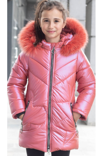 Зимняя куртка ПЕРЛА д/дев. (ярко-розовый)
