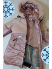 Зимняя куртка Аглая для девочки в розовом цвете