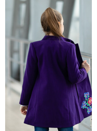 Пальто АГАТА демисезонное(фиолетовый)