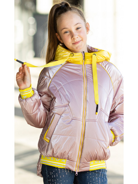Куртка МОНАКО демисезонная (розовый+желтый)