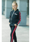 Детский спортивный костюм УМА д/дев. (т.серый/розовый)