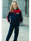 Детский спортивный костюм УМА д/дев. (т.синий+красный)