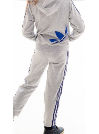Детский спорт.костюм ТРЕНД унисекс (св.серый+синий)