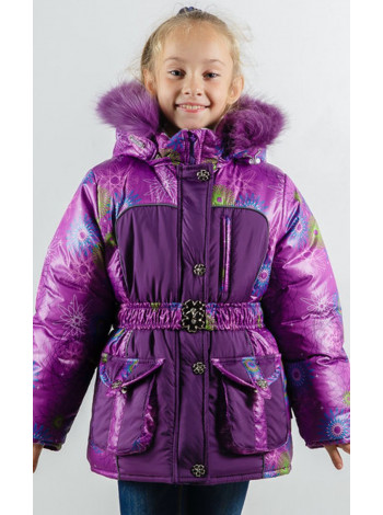 Зимняя куртка УСТИНЬЯ для девочки.(фиолетовый)