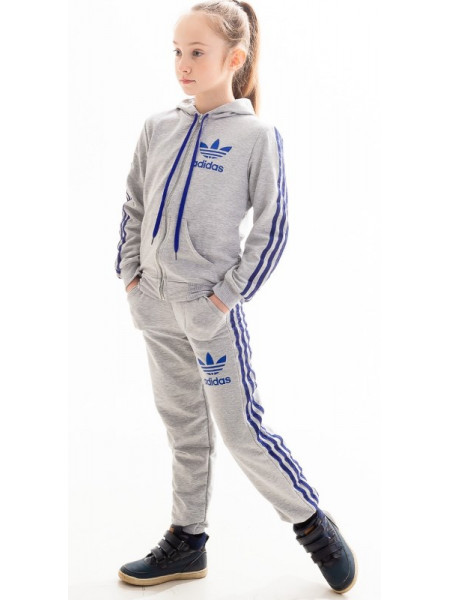 Детский спортивный костюм Аделаида (серый+электрик)